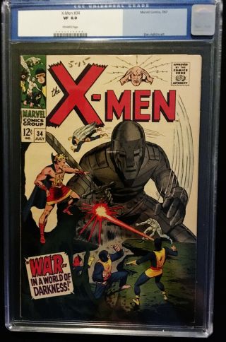 1967 Marvel X - Men 34 Cgc 8.  0 Off White Pages