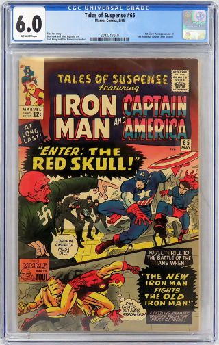 Marvel Comics Tales Of Suspense 65 Cgc 6.  0 O/w 1st Silver Age Red Skull Lee 