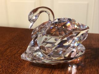 Vintage Swarovski Crystal 7633 063 000 Large Swan 010005 Variation 2 2 7/8” Long