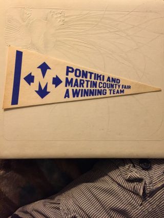 Rare Pontiki Pennant Not A Coal Mining Sticker