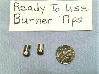 2 Miners Carbide Lamp Burner Tips,  Np W/ Lava Insert Ready To Use Mining Mine