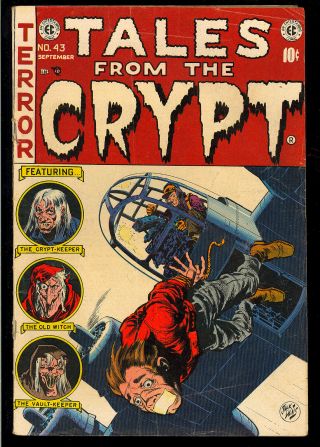 Tales From The Crypt 43 (staples Replaced) Pre - Code Horror Ec 1954 App.  Vg