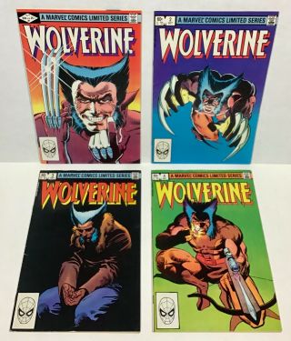 Wolverine 1,  2,  3,  4 Key Set (1 Signed By Frank Miller & Claremont) 1982 Marvel