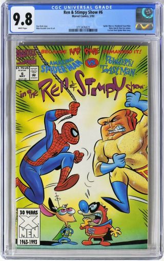 S311.  Ren & Stimpy Show 6 Cgc 9.  8 Nm/mt (1993) Spider - Man Vs Powdered Toast Man