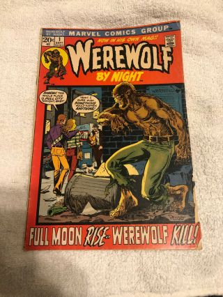 4 Comic Books Werewolf By Night 1,  Ghost Rider 2 3,  Marvel Team Up 3 Morbius