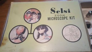 Vintage Selsi Zoom Microscope Kit Model No.  142