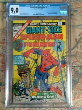 Giant Size Spiderman 4 Cgc 9.  0 Third Punisher
