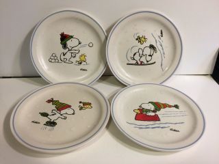 Hallmark Snoopy Peanuts Christmas Plates - Set Of 8