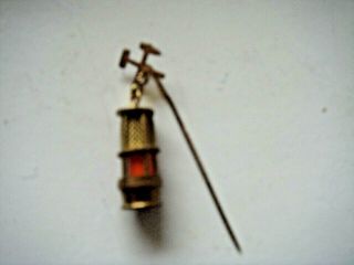 Vintage Germany Miners Lamp Mining Pin Badge