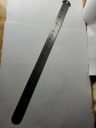 Rare Vintage Gaebels Twin Pica 612 Metal Ruler 12 " Larchmont Ny Usa