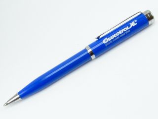 Rare Blue & Silver Glucotrol Xl Drug Rep Pharmaceutical Metal Clicker Pen