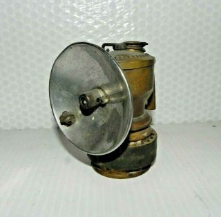 Vintage Justrite Miners Carbide Light Lamp Brass Lantern