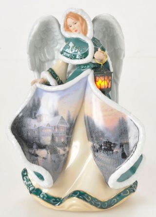 Thomas Kinkade Angel Of Peace Third Issue Winter Angels Of Light Figurine 2004