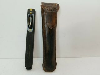 Vintage Keuffel & Esser 5703 Sight Level Surveyors Scope Tool W/ Leather Case