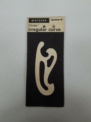 Vintage Drafting Tool Globe Dietzgen Irregular Curve No.  12152 - 6