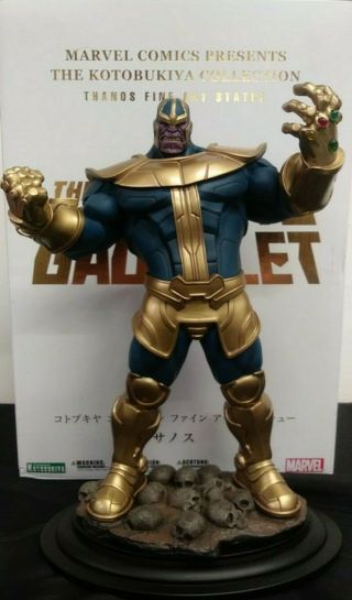 Kotobukiya Fine Art Thanos W/ Infinity Gauntlet Statue - Production Sample