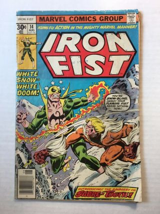 Iron Fist 14 Bronze Age 1st Appearance Of Sabretooth Low Grade Marvel Key