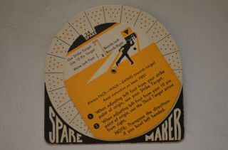 Vintage Bowling Spare Maker Circular Slide Chart By Summerside Press