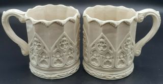 2 Collinswood Silvestri V&a Victoria Albert Museum Embossed Gothic Off White Mug