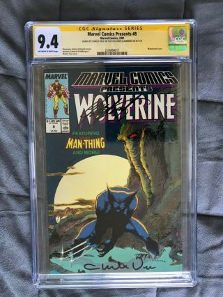 Signed Charles Vess Chris Claremont 9.  4 Cgc Marvel Comics Presents 8 Wolverine 1