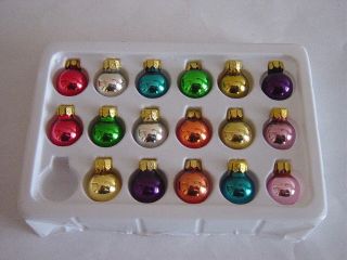 Partylite Set Of 17 Glowing Tree Magnet Miniature Christmas Tree Ornaments