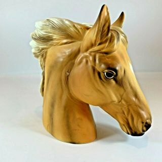 Napcoware Horse Head Planter Vase Mare & Foal 6” Palomino 9625 Import Japan 3