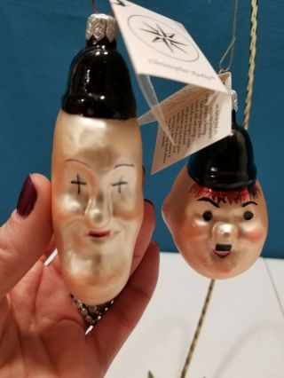2 - Christopher Radko Ornaments Another Fine Mess Laurel & Hardy