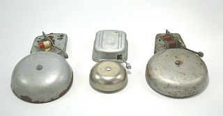 3 Vintage Electric School Bells,  Fire Alarm,  Different Sizes,  One Is A Edwards