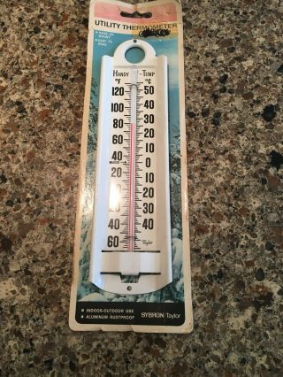 Vintage Taylor Utility Thermometer 5135 Handy Temp Hang Or Wall Mount
