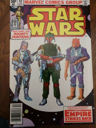 Star Wars 42 Dec 1980,  Marvel 1st Appearance Of Boba Fett F/vf 6.  5 Grade