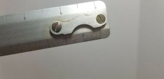 VINTAGE CHARLES BRUNING CO.  DRAFTING RULER WITH CLIPS ALUMINUM 1/2 3