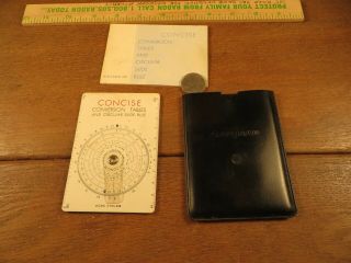 1960 Concise Conversion Table & Circular Slide Rule Model Ctcs 552,  Instructions