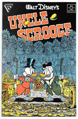 Uncle Scrooge 219 (7/87 Gladstone) Nm (9.  4) " Son Of The Sun " Signed By Don Rosa