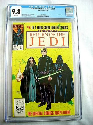 Marvel Star Wars: Return Of The Jedi 4 Cgc 9.  8 Nm/mt White Pages 1984