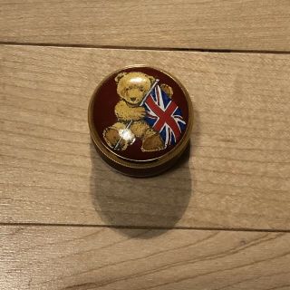 Crummles English Enamel Box - Teddy Bear & British Flag - United Kingdom - Winston