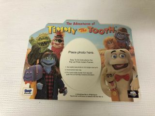 Vintage 1994 Timmy The Tooth Photo Frame Picture Cardboard Paste Flossie Gum Htf