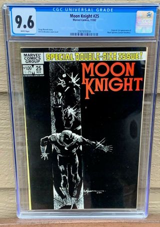 Moon Knight 25 Cgc 9.  6 1st Appearance Black Spectre Black Cover