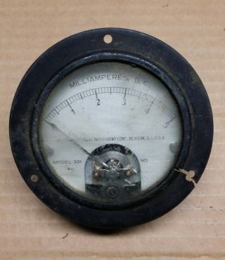 Antique Weston Dc Milliamperes Meter Measures 0 - 5 Ma Gauge Model 301