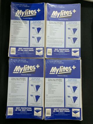 400 - Mylites,  Standard 1.  4 - Mil Mylar Comic Book Bags By E.  Gerber - 725m,