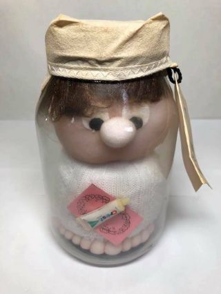 Vintage Dentist N Glass C.  1982 By Diane Gifts Soft Sculpture In A Jar (aw9)