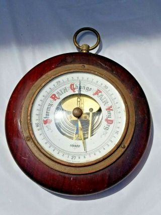 Vintage Swift Round Wall Mount Barometer Weather Station Made In West Germany