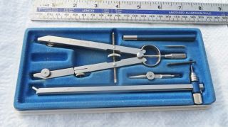 Vintage Cased Staedtler Bow Compass Drawing Instrument & Accessories 551 01 Sk