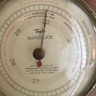 Vintage Taylor Baroguide Ship Wheel Barometer 1940’s Parts