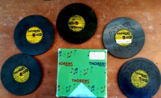 5 Pc Vintage Thorens 4.  5 " Disc Set,  Childrens (mulbrbush,  Lndbrdg,  Oldmcd,  Frmrdell