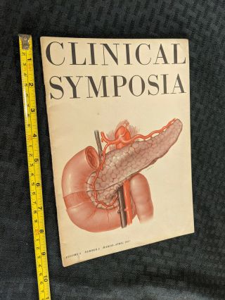 1957 Clinical Symposia F Netter Art 50s Mcm Mid Century March 2 Vol 9 Vtg