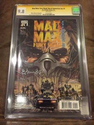 Mad Max Fury Road Nux & Immortan Joe 1 Cgc 9.  8 Signed Tommy Lee Edwards (movie)