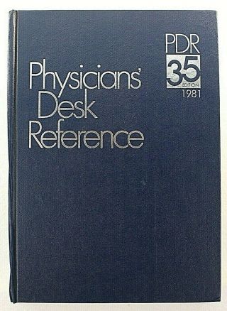 Vintage 1981 Physicians ' Desk Reference PDR 35ed Pharmacy Drug Pharmaceutical 2