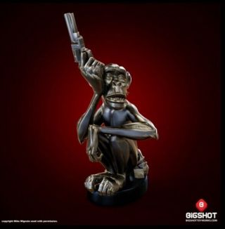 Monkey With A Gun Statue Mike Mignola Bronze Edition