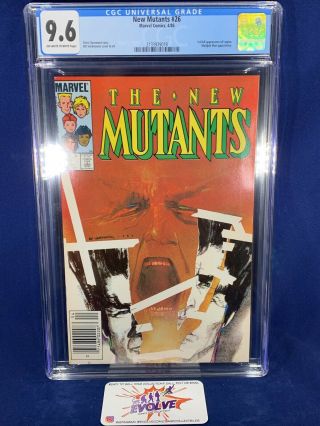 Mutants 26 Newsstand Cgc 9.  6 Ow/w 1st Appearance Of Legion 1985 Fx Tv Series