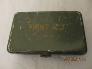 Vintage Bell System - S First Aid Kit Metal Container Box Case